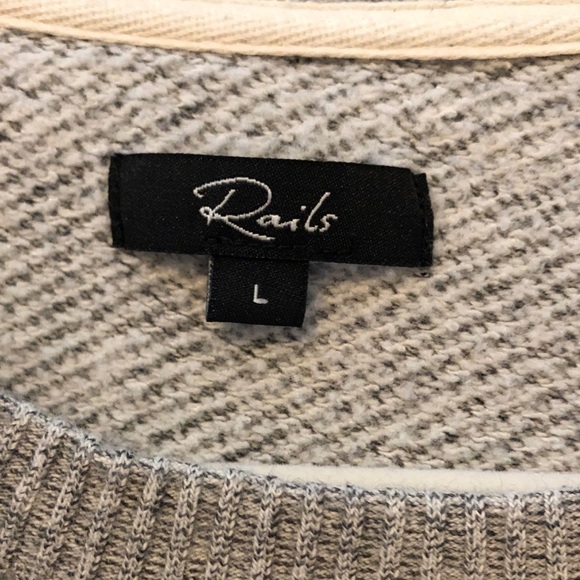 Rails Kennedy Heather Grey Crewneck Sweatshirt - Picture 4 of 7